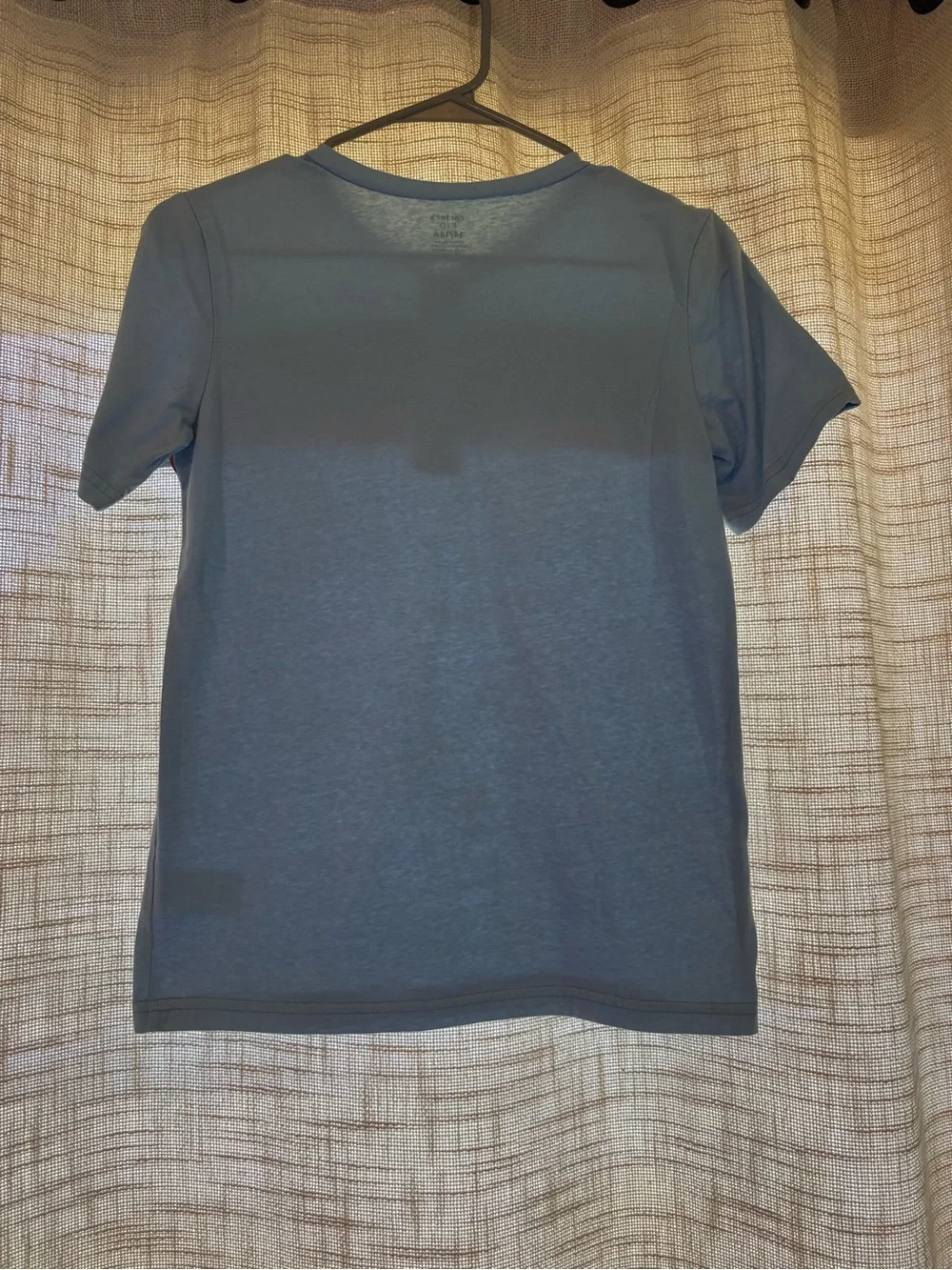Carter's Light Blue Short Sleeve Henley with Navy and Red Stripes